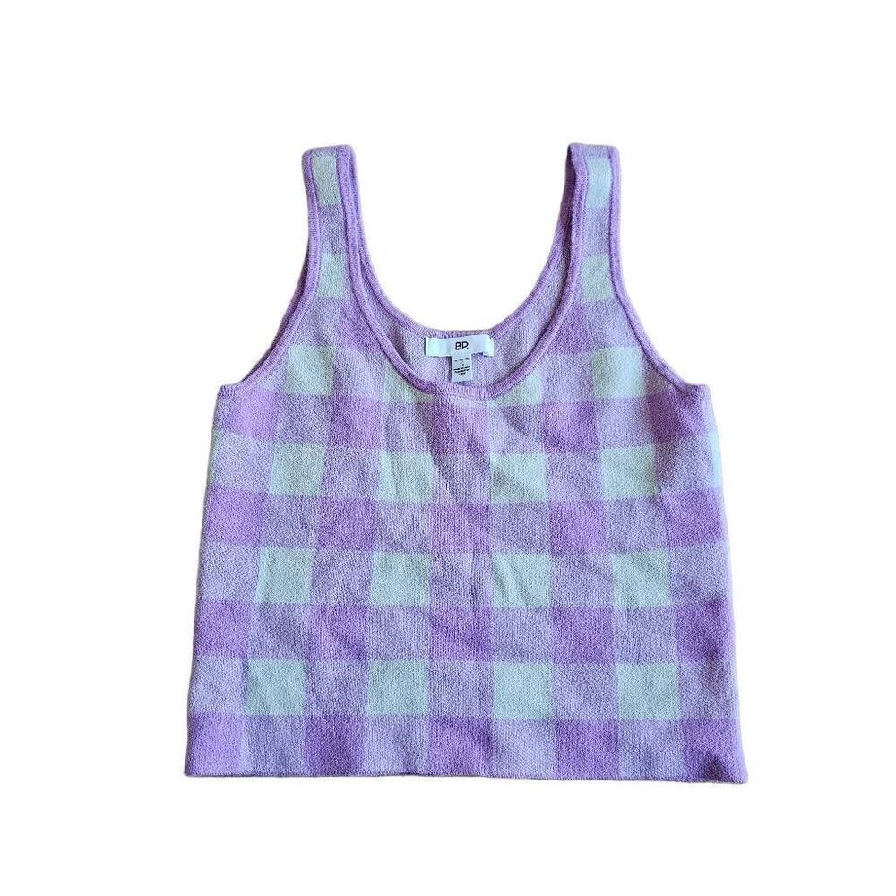 BP. Juniors Sz S Pink purple multicolor checkered crop top